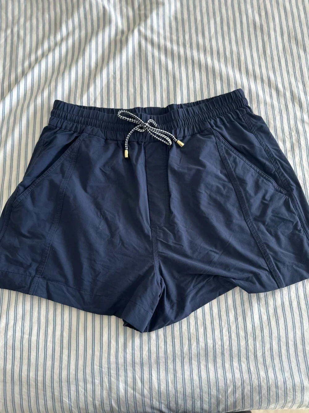 J. Crew Navy Elastic w Drawstring Athletic Shorts